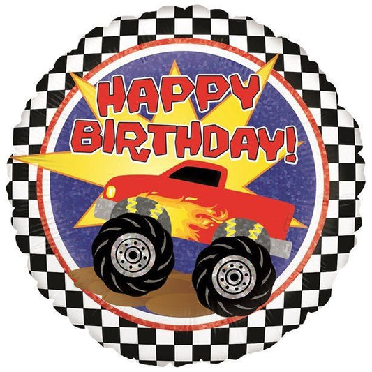 Holographic Monster Truck Birthday Balloon - 18" Foil