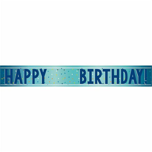 Happy Birthday Blue Age an Age Foil Banner