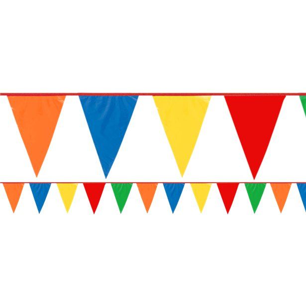 Giant Multi Coloured Plastic Bunting - 36m