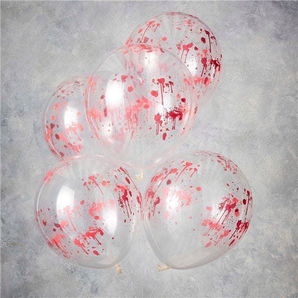 Bloody Latex Balloons - 12" (5pk)