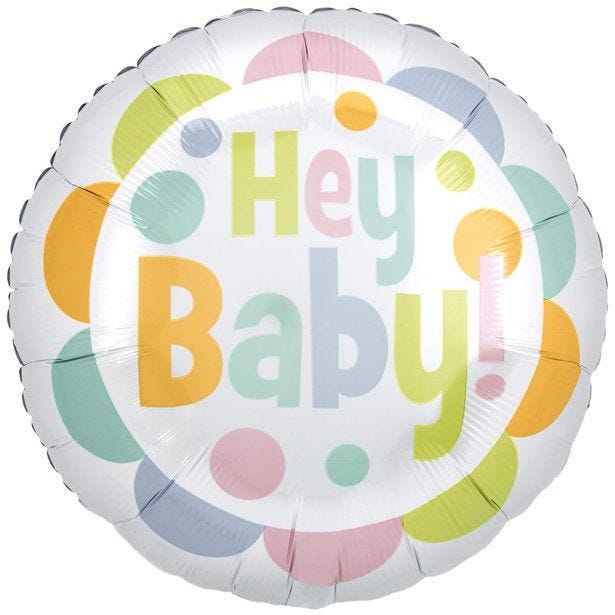 Hey Baby Foil Balloon - 18"