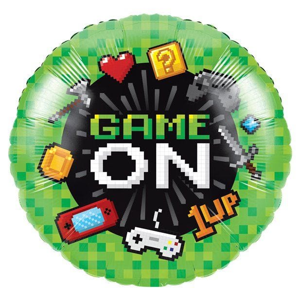 Game On Metallic Foil Balloon - 18"