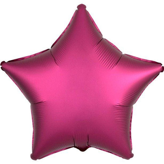 Pomegranate Satin Luxe Star Foil Balloon - 18" Unpackaged