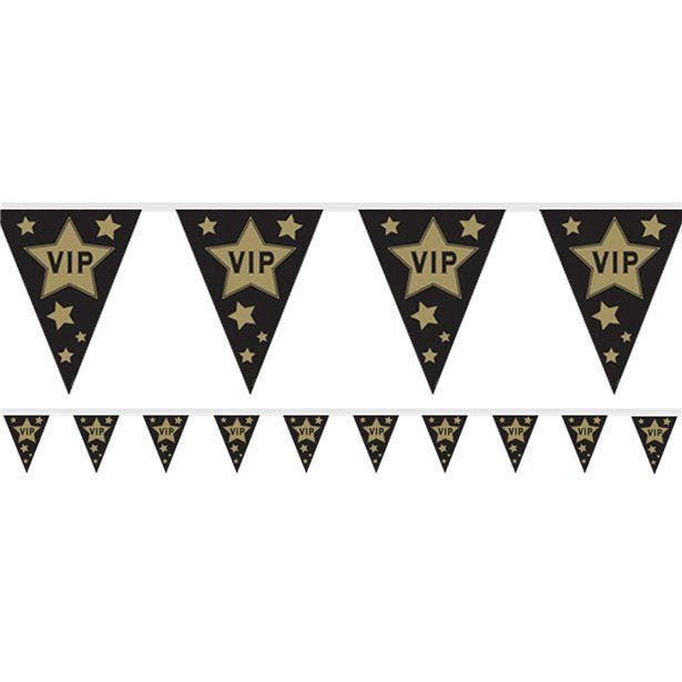 Hollywood VIP Flag Plastic Bunting - 3.7m