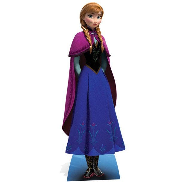 Frozen Anna Cardboard Cutout - 96cm x 35cm