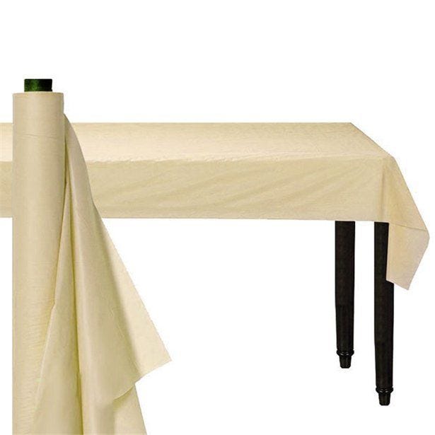 Ivory Plastic Banqueting Roll - 30m x 1m