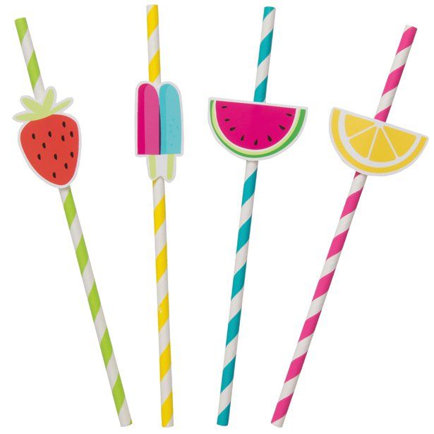 Sweet & Succulent Paper Straws (8pk)