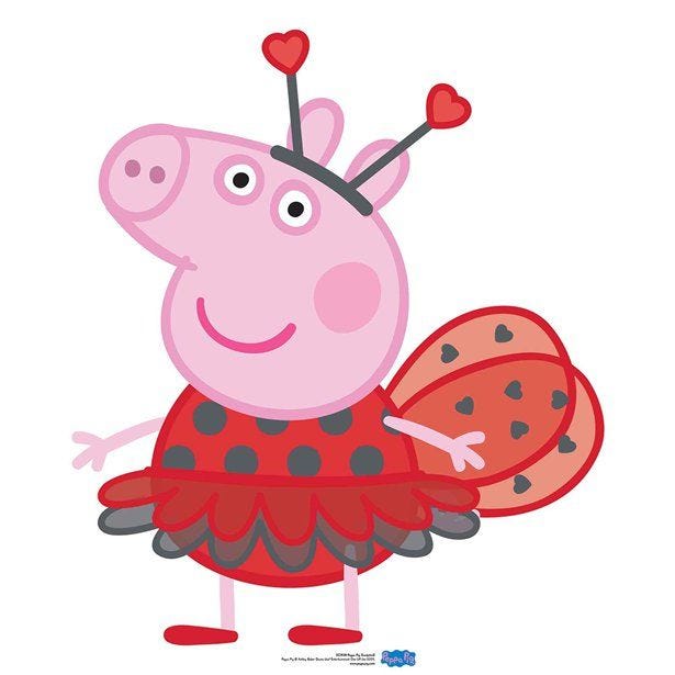 Peppa Pig Ladybird Cardboard Cutout - 91cm x 77cm