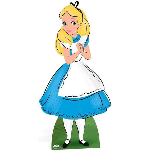 Life Size Alice in Wonderland Cardboard Cutout - 160cm x 81cm