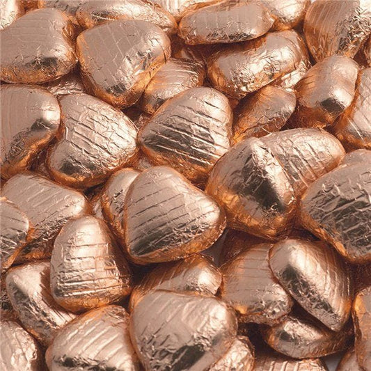 Copper Foil Chocolate Hearts - 1kg