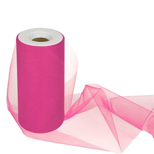 Fuchsia Tulle Roll - 15cm x 25m