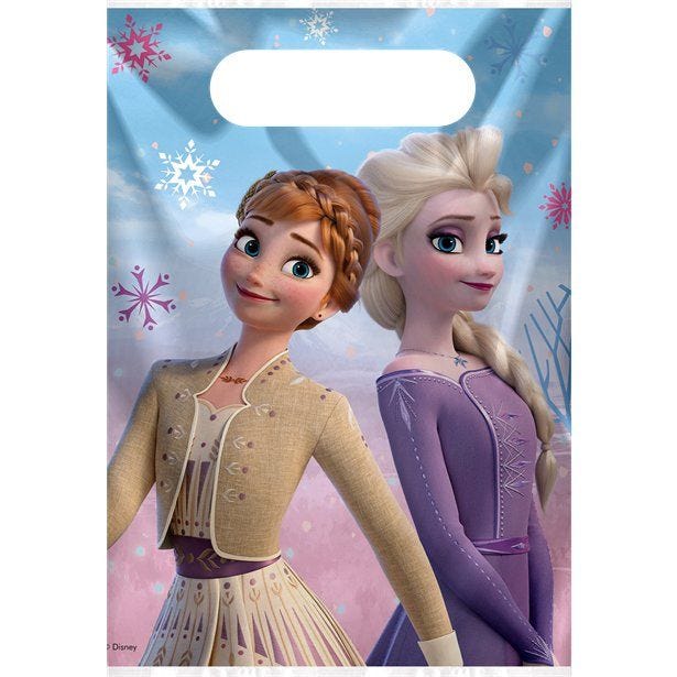 Disney Frozen 2 Wind Spirit Plastic Loot Bags (6pk)