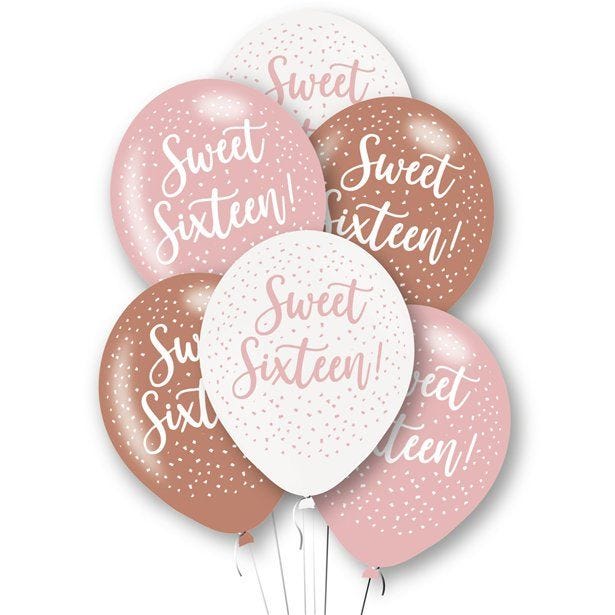 Sweet Sixteen Latex Balloons - 11" (6pk)