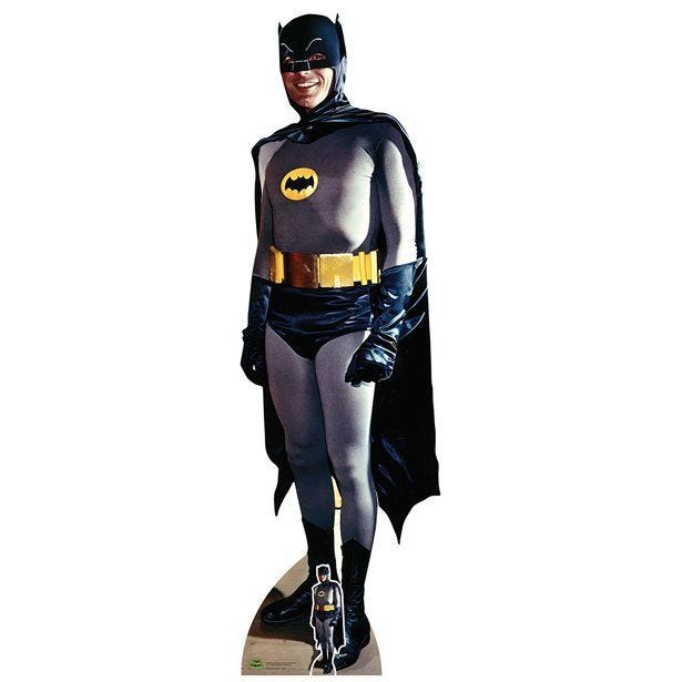 Batman Adam West 1966 Cardboard Cutout - 187cm x 56cm