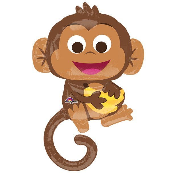 Happy Monkey SuperShape Balloon - 36" Foil