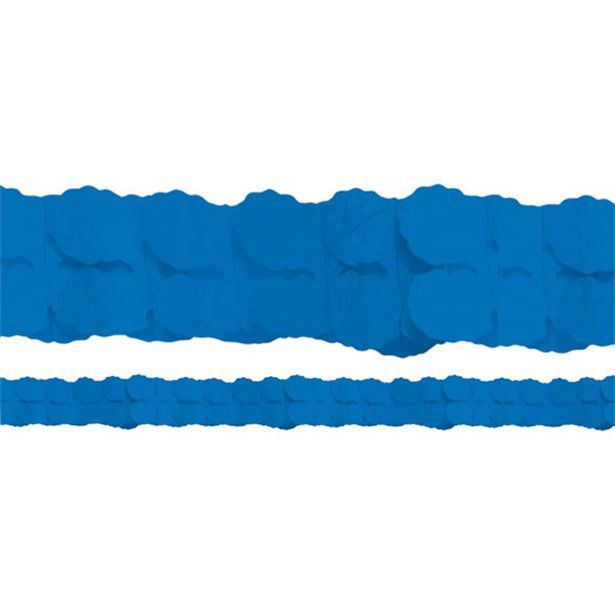 Royal Blue Paper Garland Decoration - 3.7m