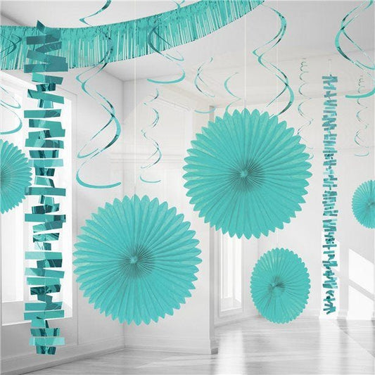 Turquoise Paper & Foil Room Decorating Kit