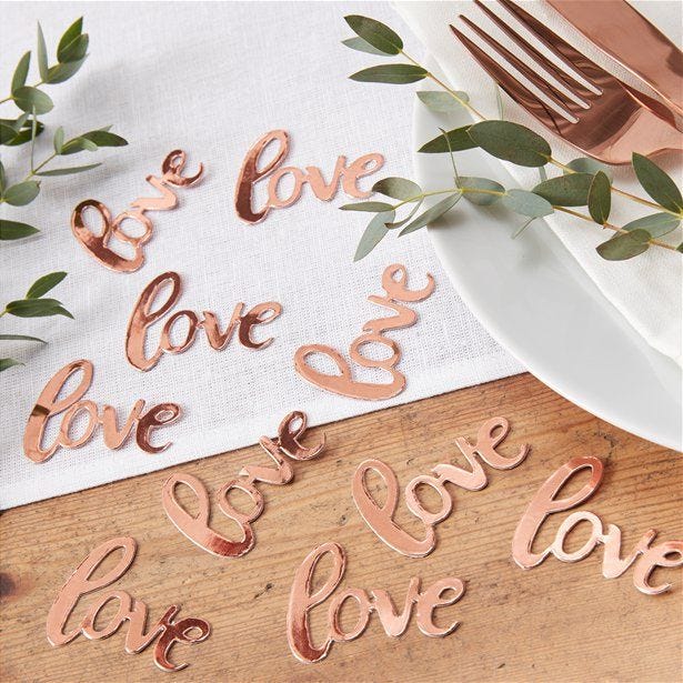 Beautiful Botanics Rose Gold 'Love' Confetti - 14g Bag