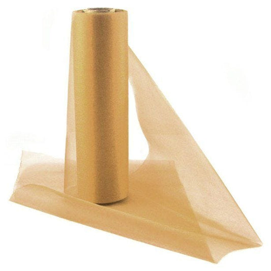 Gold Organza Sheer Roll - 25m