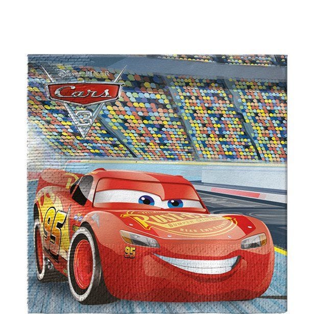 Disney Cars 3 Paper Napkins - 33cm (20pk)