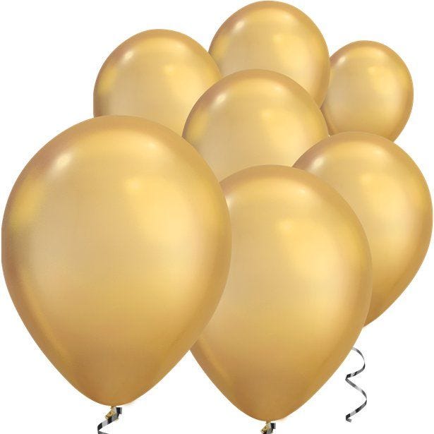 Gold Chrome Balloons - 7" Latex (100pk)