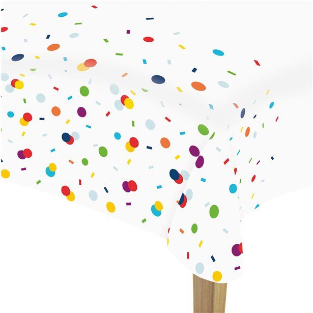 Confetti Birthday Paper Tablecover - 1.15m x 1.75mÃ‚Â 