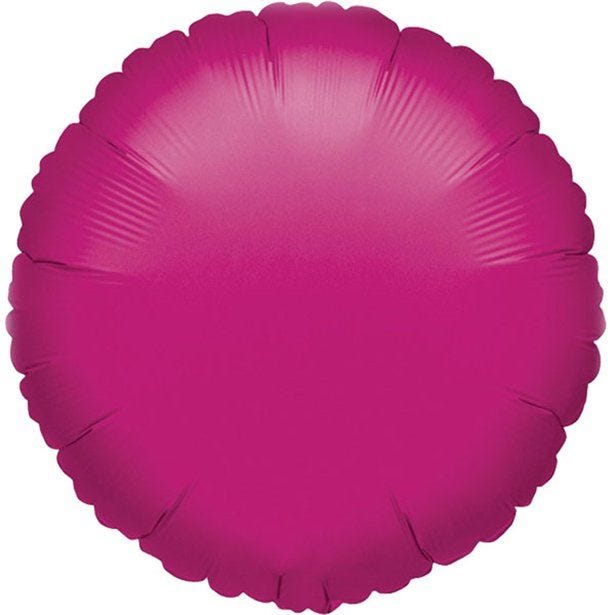 Metallic Fuchsia Round Balloon - 18" Foil - unpackaged