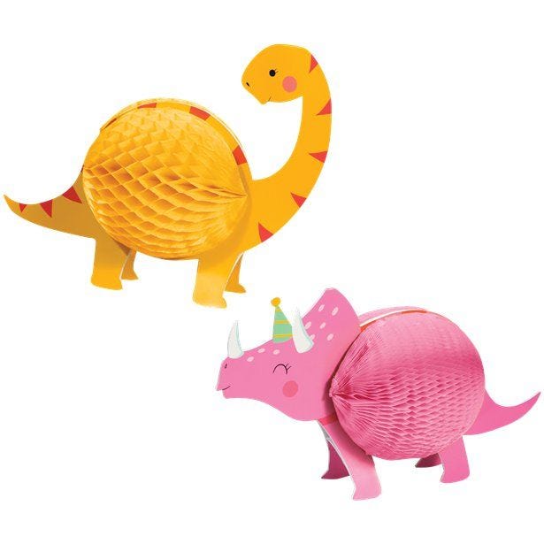 Dinosaur Honeycomb Centrepiece Decorations (2pk)