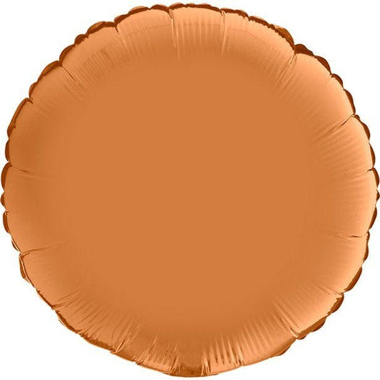 Satin Caramel Round Foil Balloon - 18"