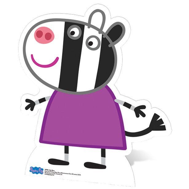 Zoe Zebra Peppa Pig Cardboard Cutout - 68cm x 60cm