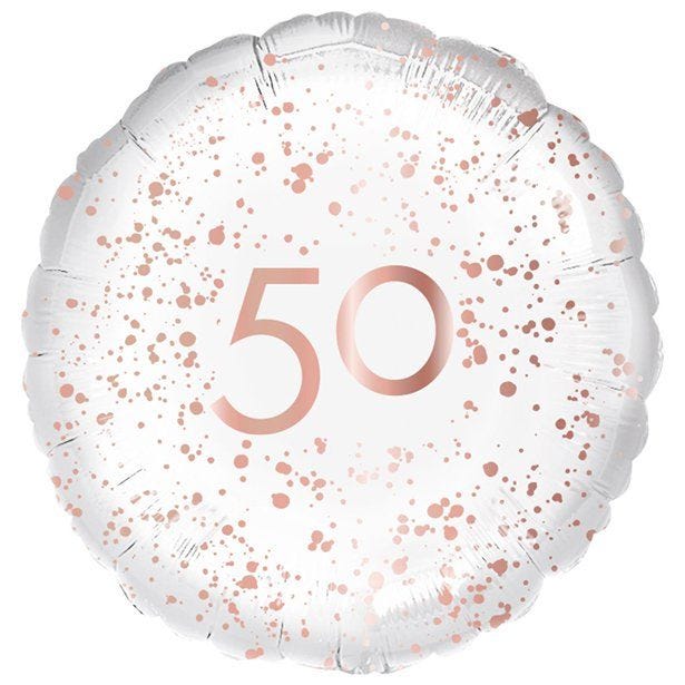 50th Rose Gold Foil Balloon - 18"