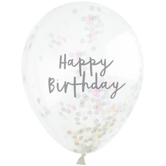 H.Bday Irid Conf Balloons 5pk (Balloons) (5pk)