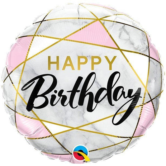 Marble Birthday Balloon - 18" Foil