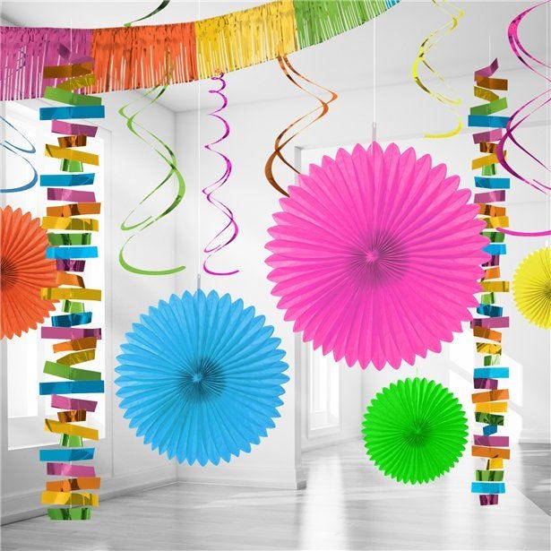 Multi Coloured Paper & Foil Room Decorating Kit