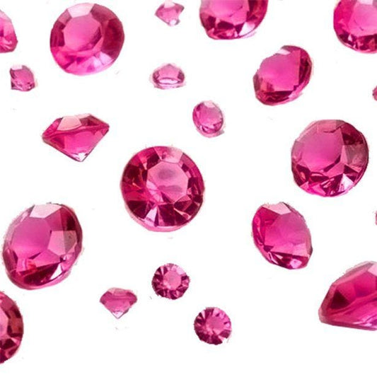 Cerise Pink Gem Table Diamantes - Assorted (100g bag)