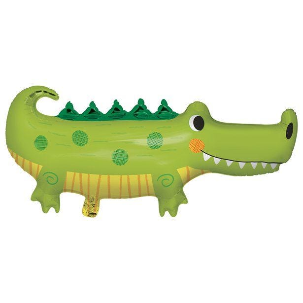 Alligator Party Shaped Metallic Balloon - 36" Foil