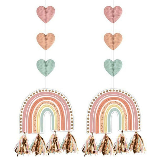 Boho Rainbow Hanging Decorations - 91cm (2pk)