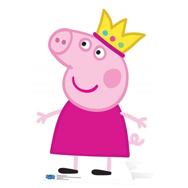 Peppa Pig Crown Cardboard Cutout - 90cm x 62cm