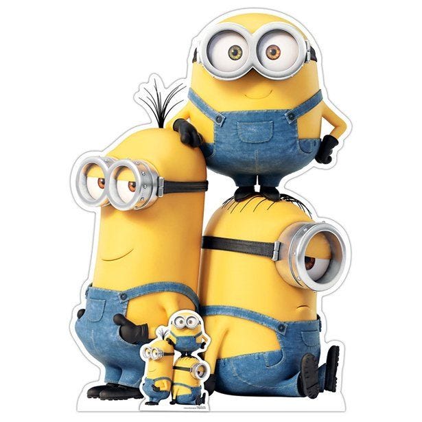 Minions 2 Kevin Bob and Stuart Medium Cardboard Cutout - 131cm