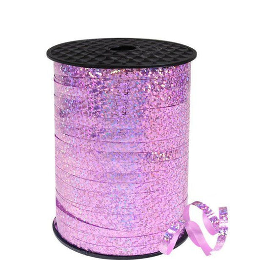 Pink Holographic Curling Balloon Ribbon - 228m