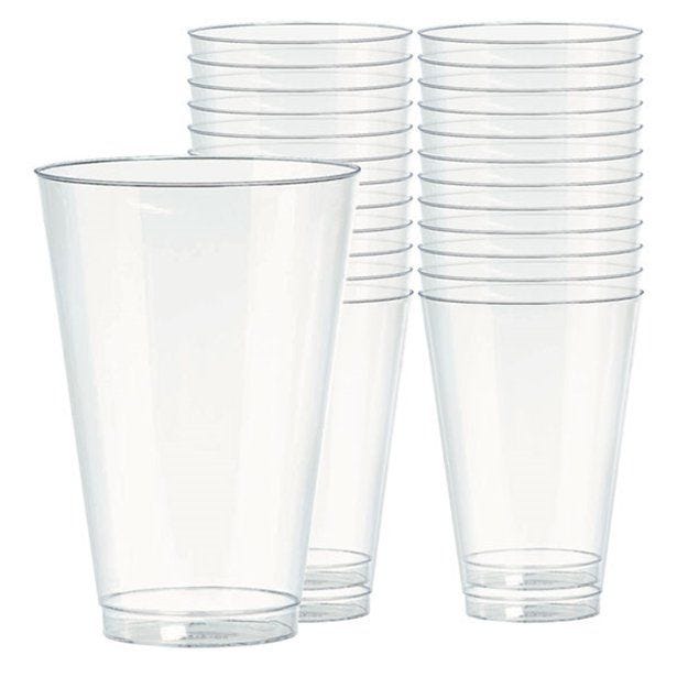 Clear Plastic Tumbler Glasses - 414ml (32pk)