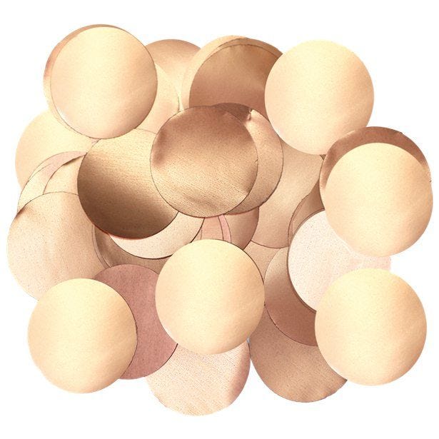 Metallic Rose Gold Pearl Foil Confetti (50g pack)