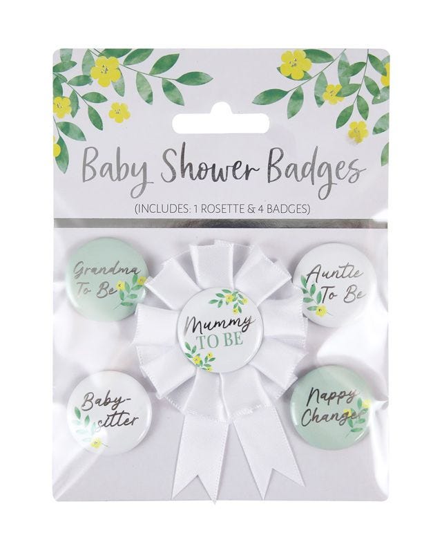 Baby Shower Badges - 6pk