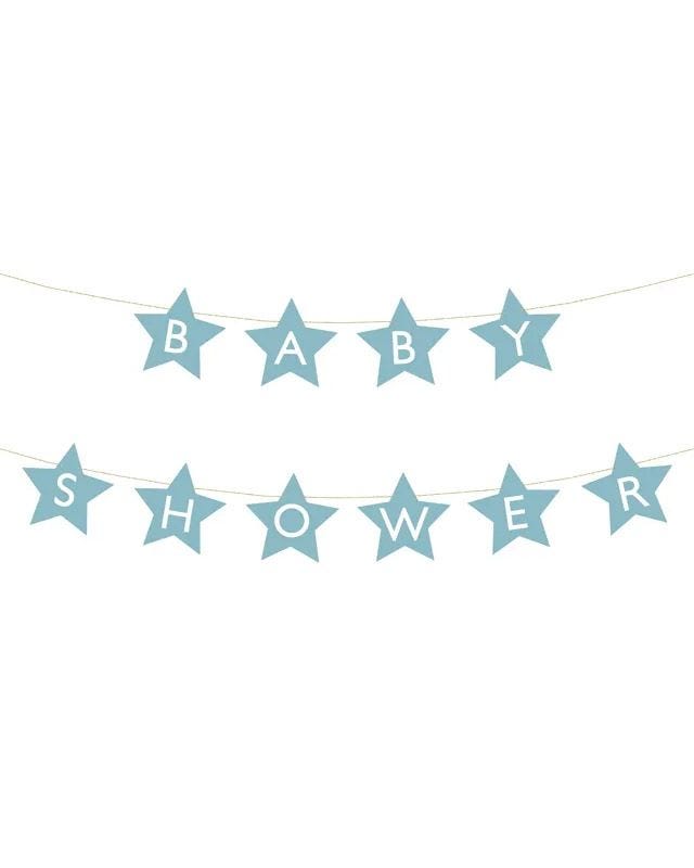 Blue Baby Shower Paper Banner - 2.9m