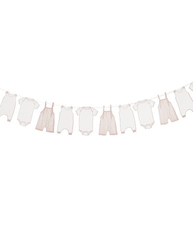 Pink Baby Grow Garland (2.5m)