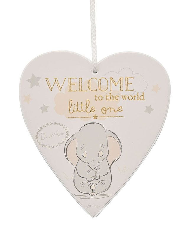 Disney Magical Beginnings Heart Plaque Welcome to the World