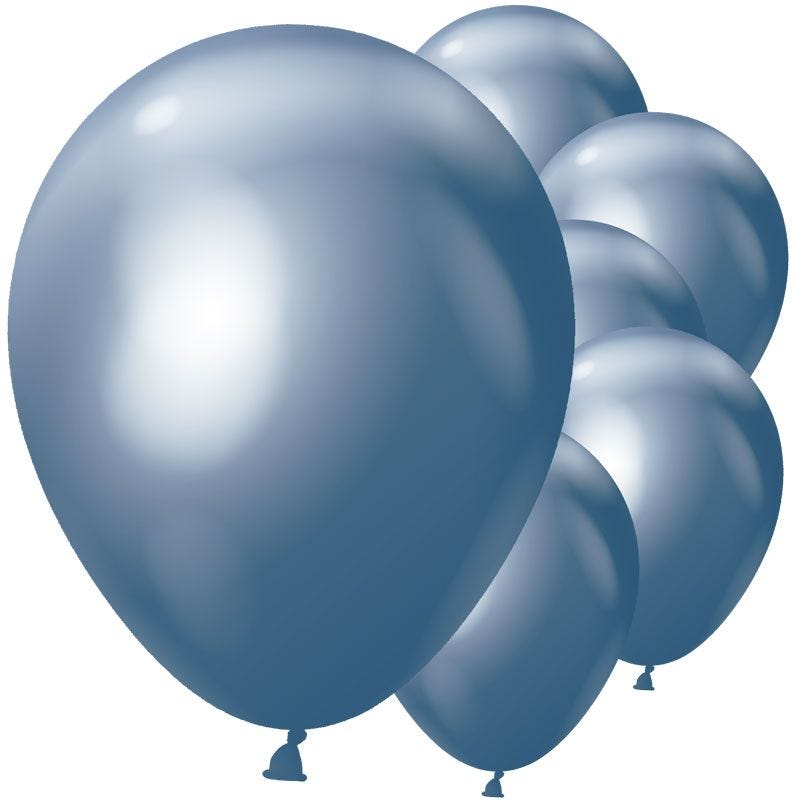 Mirror Navy Balloons - 12" Latex (100pk)