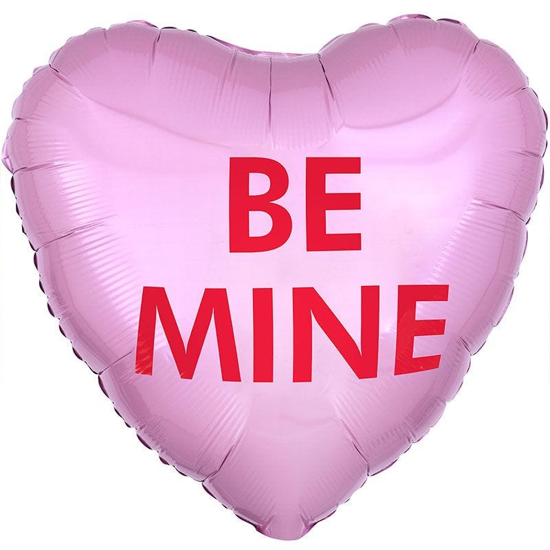 Be Mine Candy Heart Balloon - 18" Foil