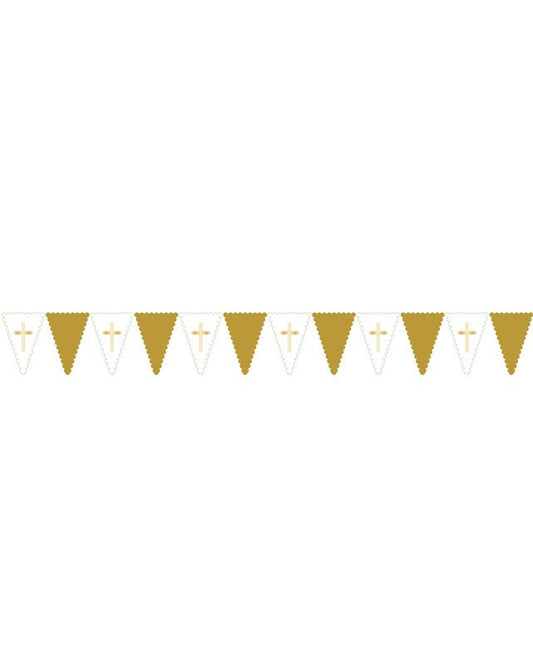 Botanical Celebration Cross Plastic Bunting - 2.75m