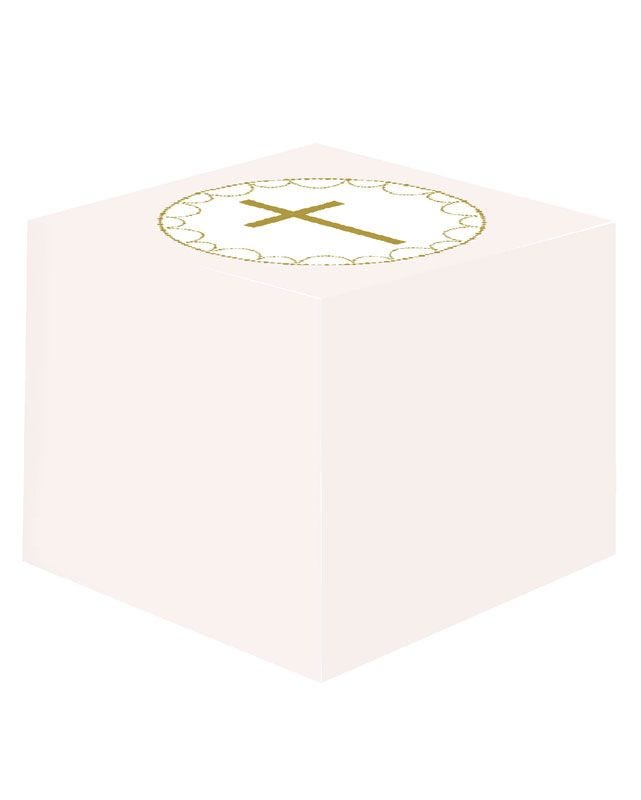 Pink Botancial Cross Favour Boxes (8pk)